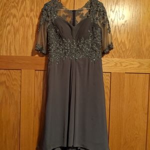 Grey mother of bride groom dress